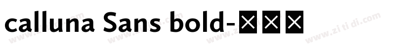 calluna Sans bold字体转换